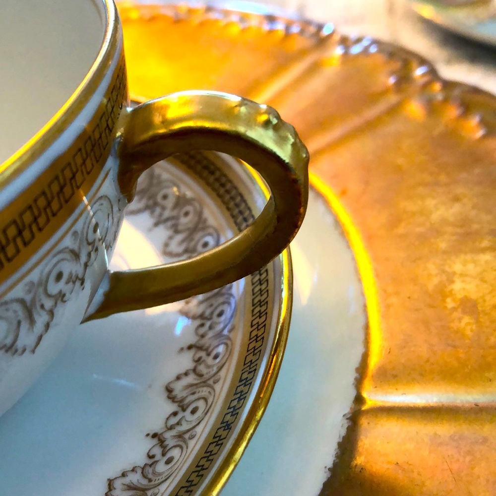 GRATIS- EUC- Pristine PL Limoges France, M. Redon Teacup & Saucer - Picture 5 of 13